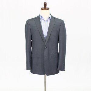 Calvin Klein 40R Gray Solid 2-Button Sport Coat Blazer Jacket T606